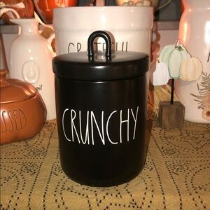 Rae Dunn CRUNCHY Small Canister Black